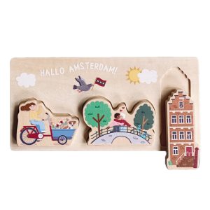 Houten Baby Puzzel Amsterdam | NOOX City Kids